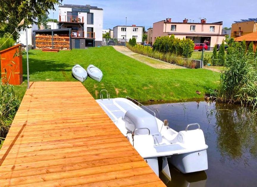 4Jeziora - Prywatny Dostep Do Rzeki, Pomost, Ogrodem, Wiata Grillowa, Rowerek Wodny, Kajaki I Sup W Cenie, Parking, Psiaki Dozwolone Iława Εξωτερικό φωτογραφία